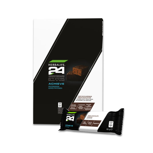 Barres protéinées Achieve H24 Herbalife24 chocolat noir, boîte de 6 barres de 60 g