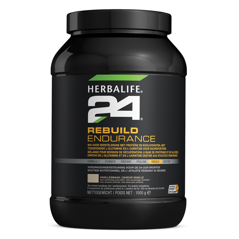 Pot Rebuild Endurance Herbalife24 saveur vanille 1000 g pour la récupération après l'endurance