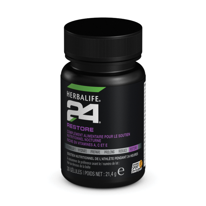 Boîte Restore H24 Herbalife24 de 30 comprimés pour la récupération nocturne des sportifs