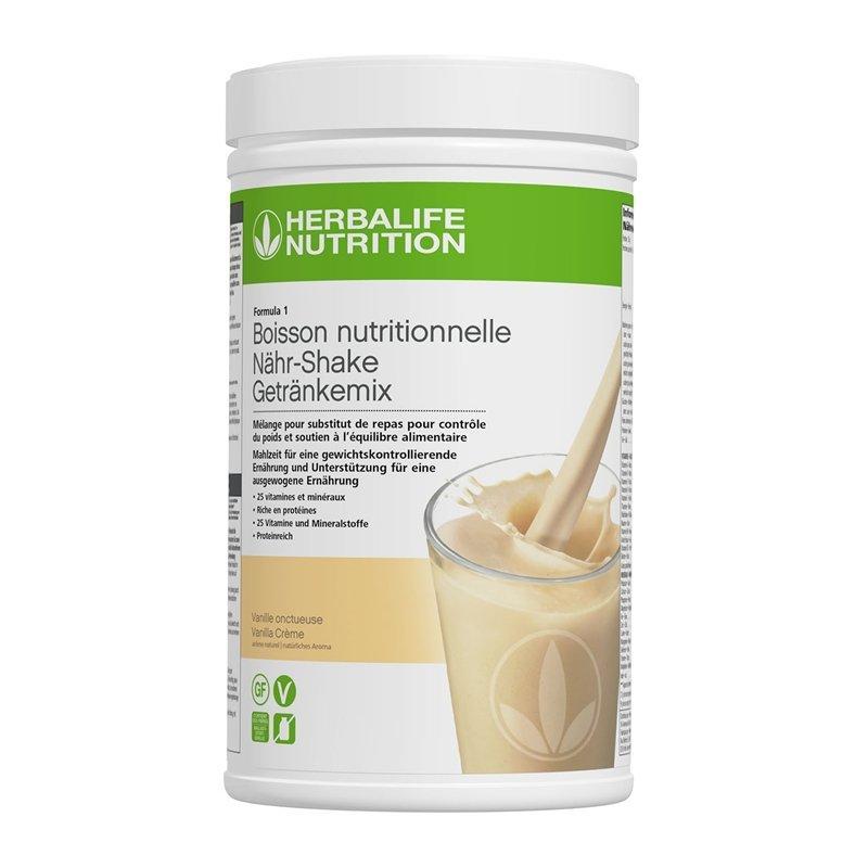 Pot Formula 1 Herbalife boisson nutritionnelle vanille onctueuse 780 g pour le petit-déjeuner