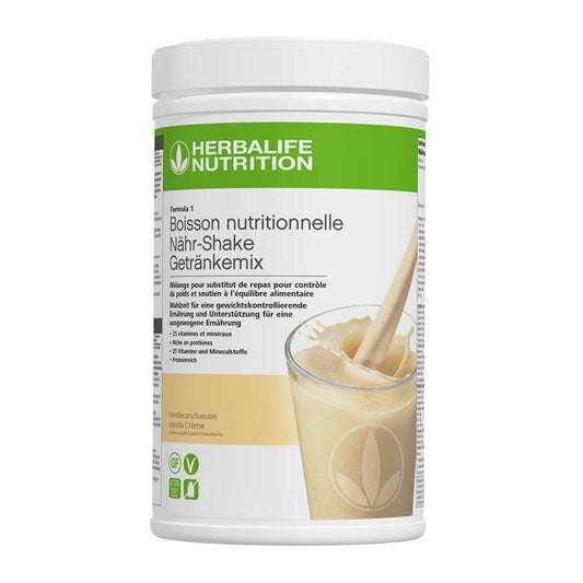 Pot Formula 1 Herbalife boisson nutritionnelle vanille onctueuse 780 g pour le petit-déjeuner