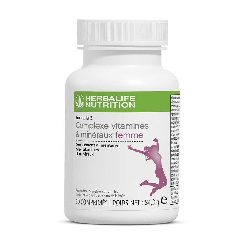 Boîte Formula 2 Herbalife complexe de vitamines et minéraux pour femme