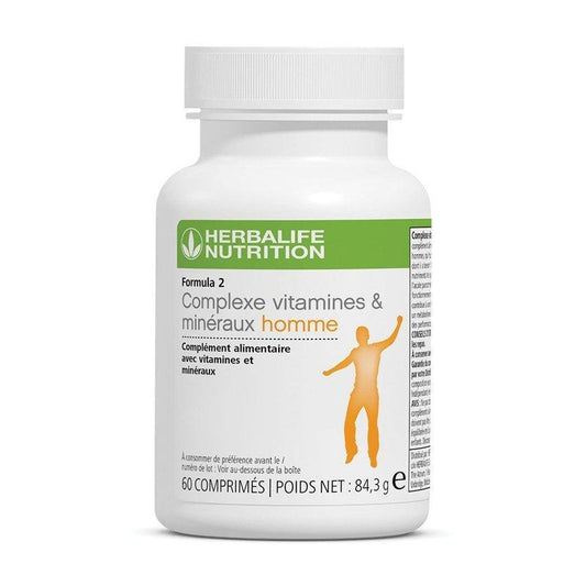 Boîte Formula 2 Herbalife complexe de vitamines et minéraux pour homme