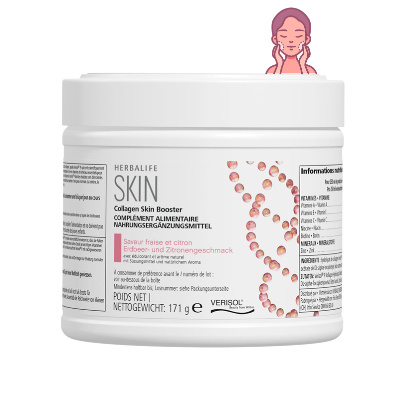 Collagen Skin Booster fraise et citron 171 g – Herbalife – HL Nature Toulon