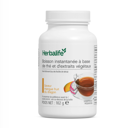 Boisson instantanée à base de thé et d'extraits végétaux Saveur mangue fruit du dragon 102 g
